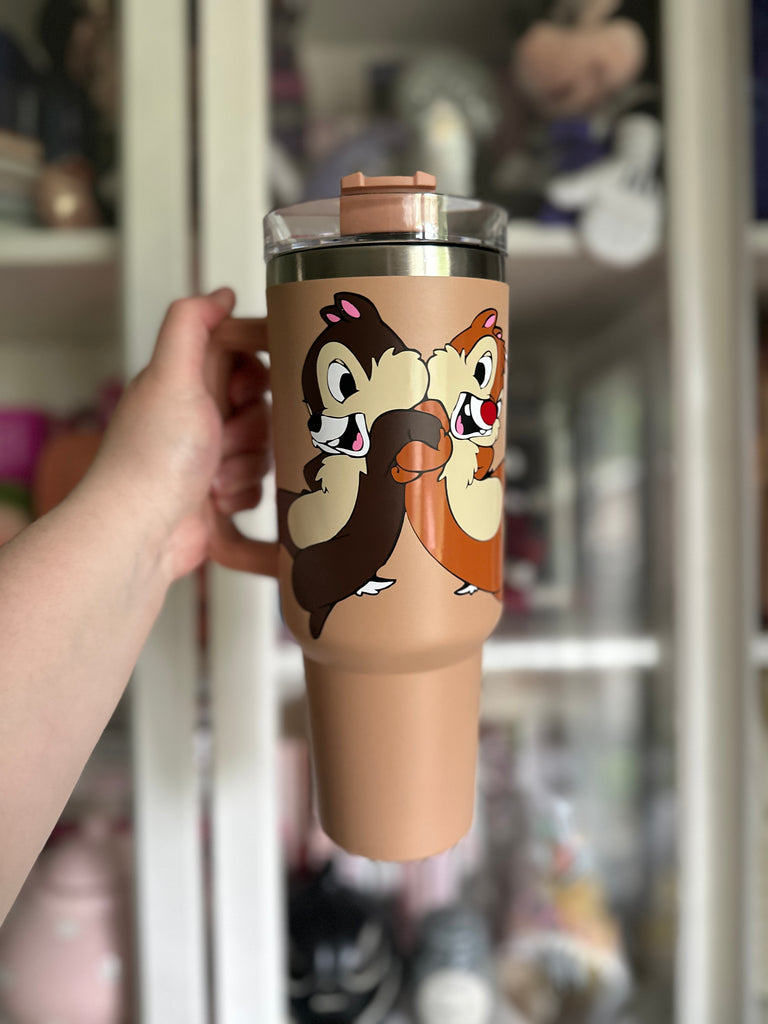 RTS 40 oz Nude Tumbler w/ Chip and Dale