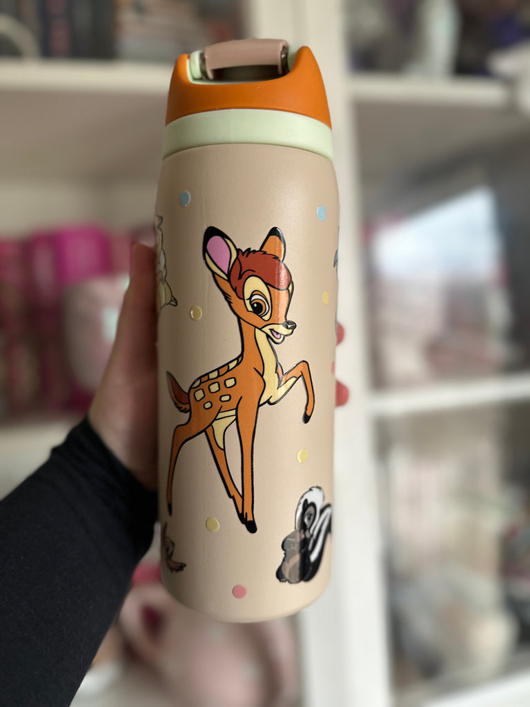 RTS 32 oz Sand Stainless Steel Water Bottle w/ Bambi Inspired