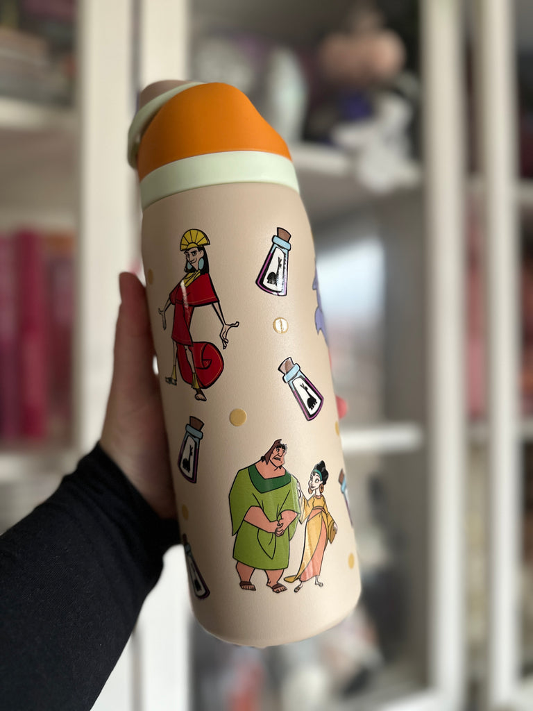 RTS 32 oz Sand Stainless Steel Water Bottle w/ Emperor's New Groove Inspired