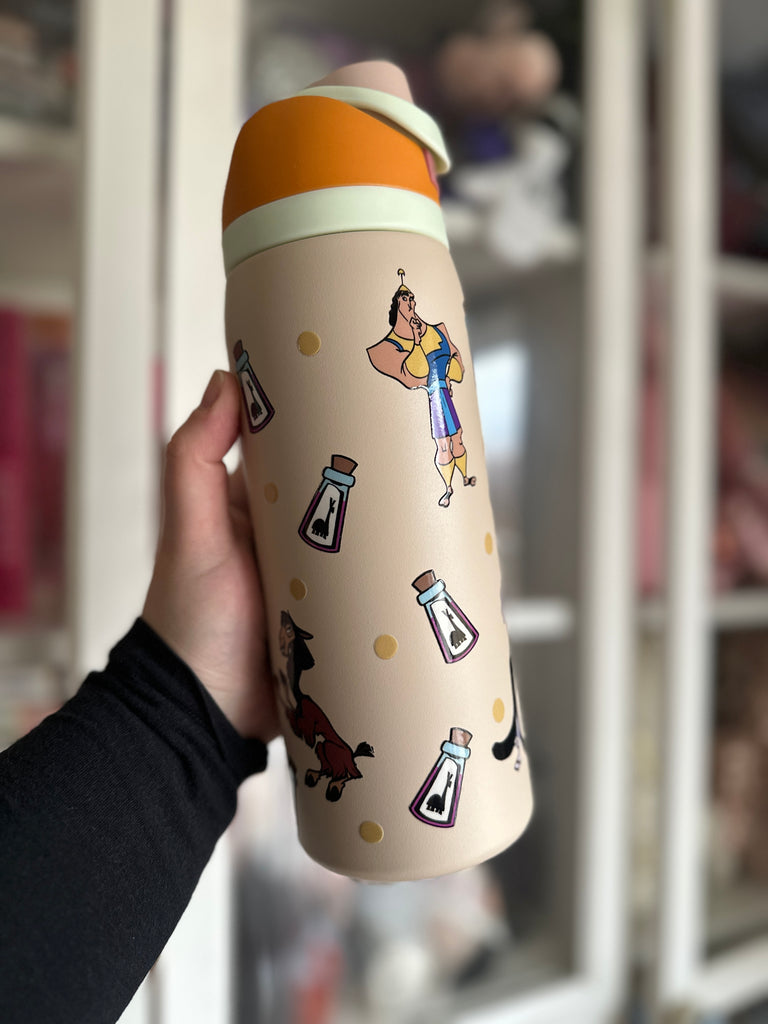 RTS 32 oz Sand Stainless Steel Water Bottle w/ Emperor's New Groove Inspired