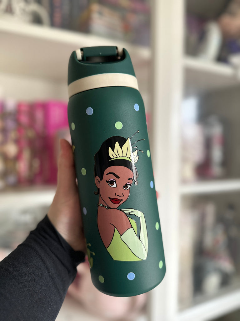 RTS 32 oz Hunter Green Stainless Steel Water Bottle w/ Princess Frog Inspired
