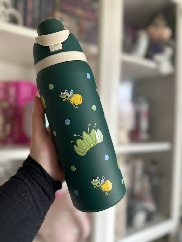 RTS 32 oz Hunter Green Stainless Steel Water Bottle w/ Princess Frog Inspired