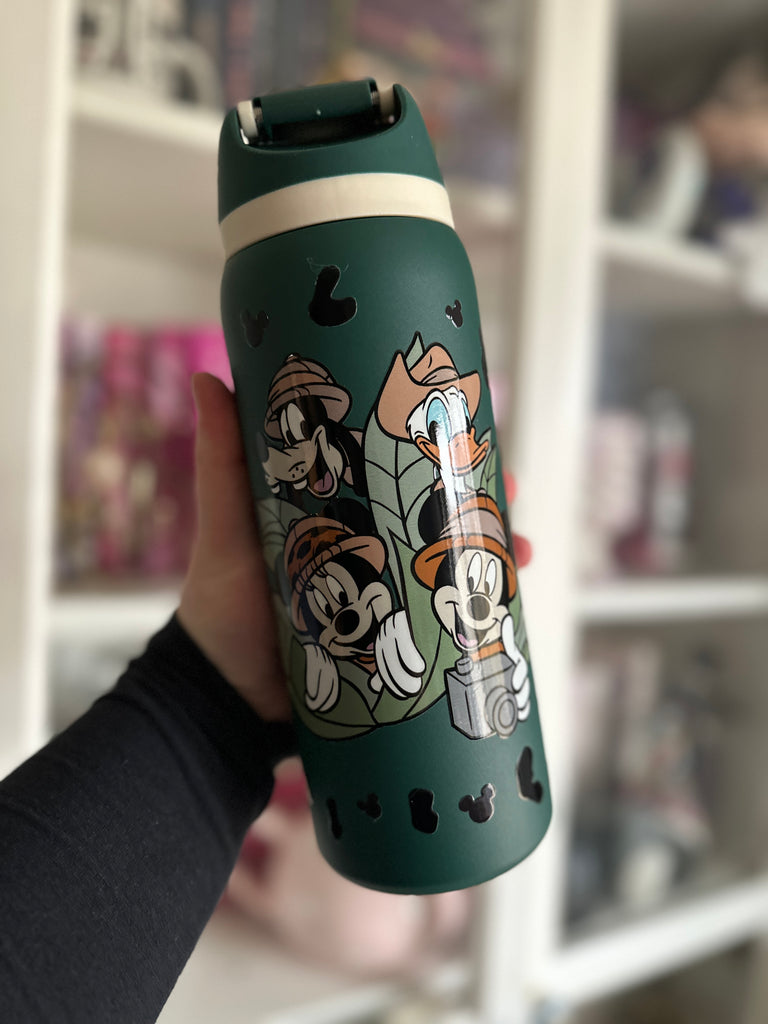 RTS 32 oz Hunter Green Stainless Steel Water Bottle w/ Safari Fab 4 Inspired