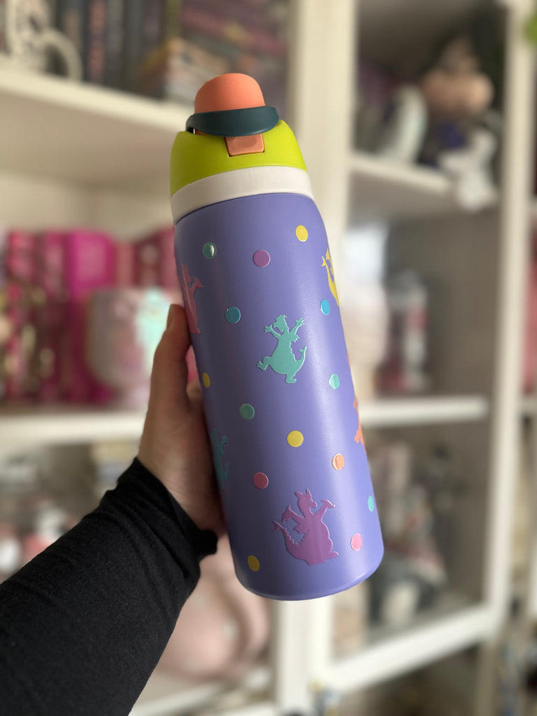 RTS 32 oz Lilac Stainless Steel Water Bottle w/ Figment Inspired