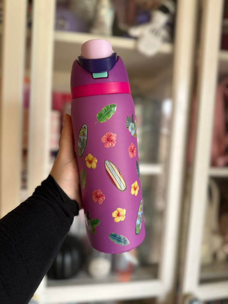 RTS 32 oz Purple Stainless Steel Water Bottle w/ 626 Character Inspired