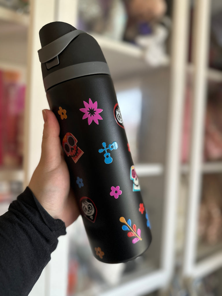 RTS 24 oz Black Stainless Steel Water Bottle w/ Coco Inspired