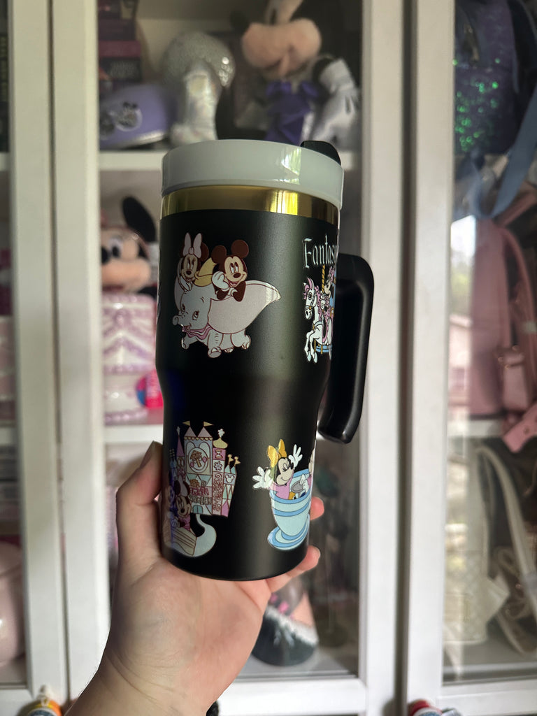 RTS Black 20 oz Tumbler w/ Fantasyland Inspired