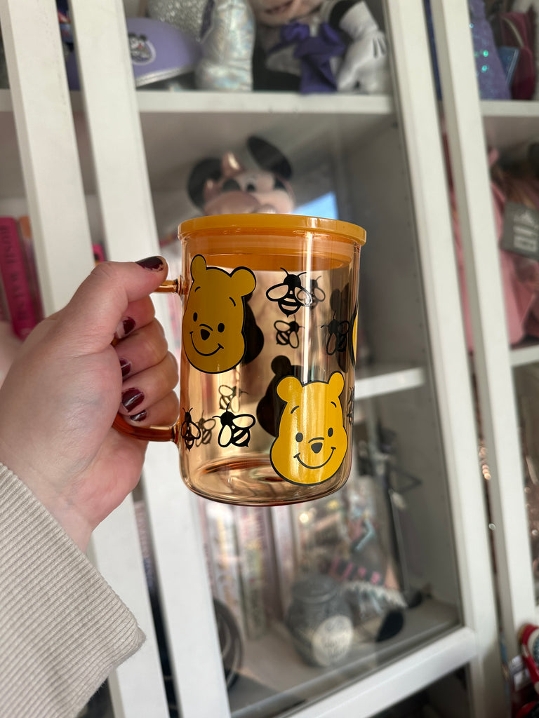 RTS Orange Glass Mug w/ Pooh and Bees