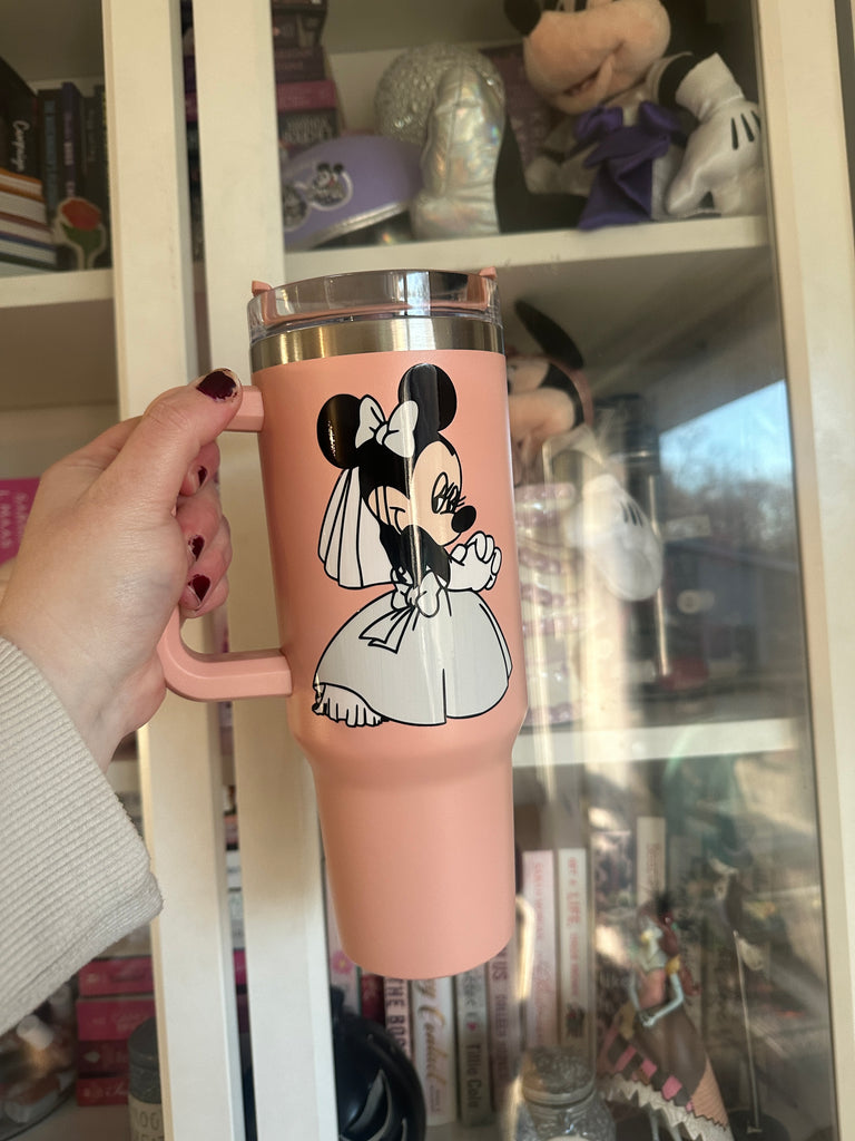 RTS 40 oz Peach Tumbler w/ Mouse Bride Inspired