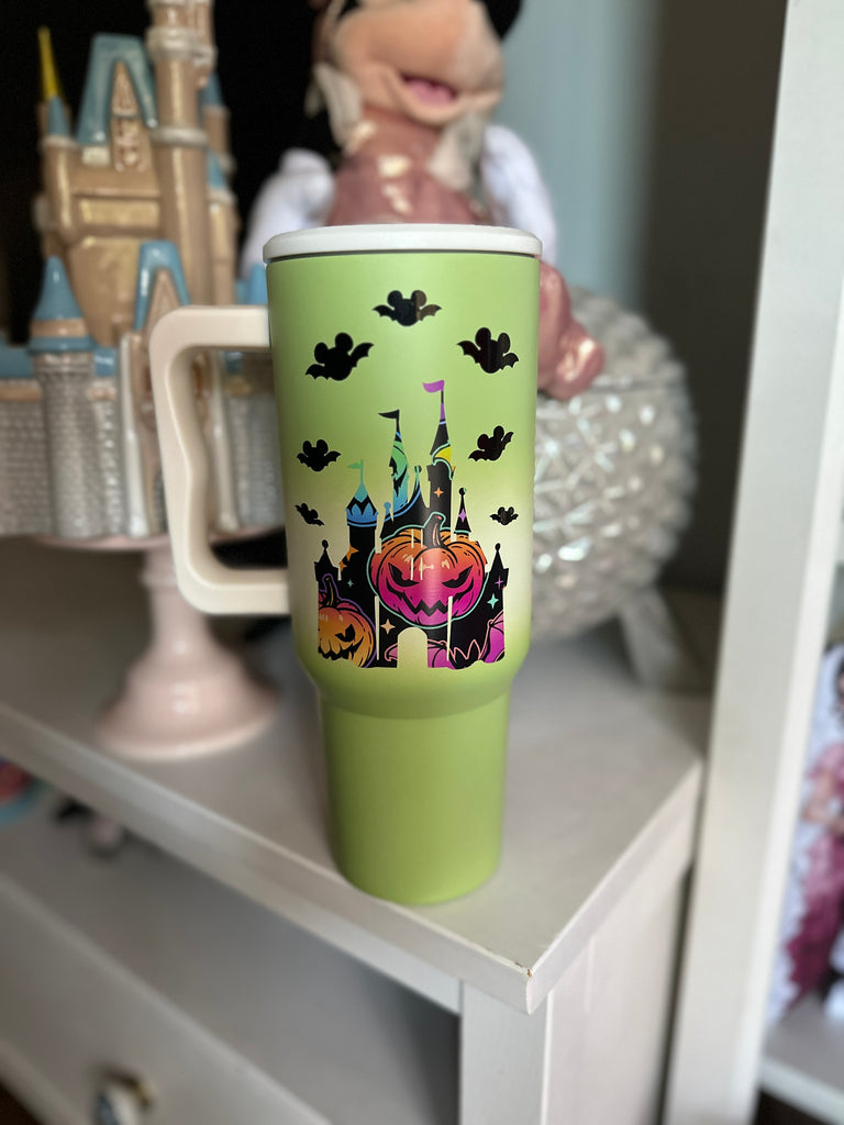 RTS Stainless Steel Ombre 40 oz Tumbler Halloween Castle