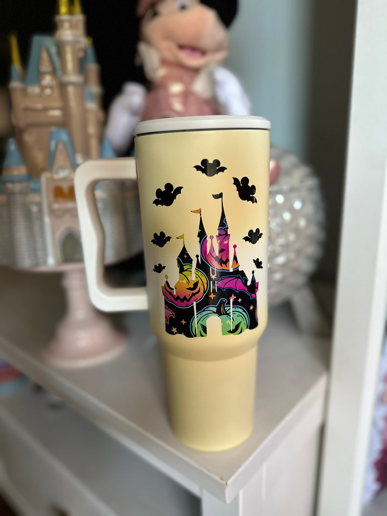 RTS Stainless Steel Ombre 40 oz Tumbler Halloween Castle