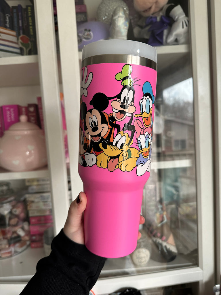 RTS 40 oz Hot Pink Tumbler w/ Sensational Six Inspired