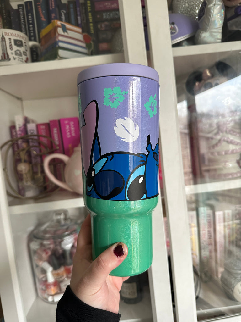 RTS 40 oz Ombre Purple/Teal Tumbler w/ 626 Character Inspired