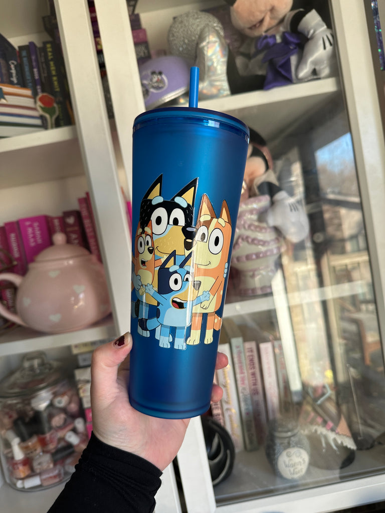 RTS Blue Dog Family inspired on Royal Blue Venti Matte Tumbler