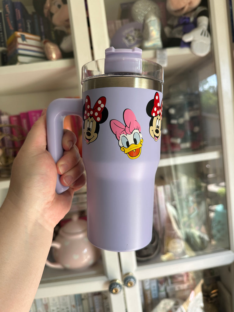 RTS Purple 20 oz Tumbler w/ Mouse and Duck w/ Bows