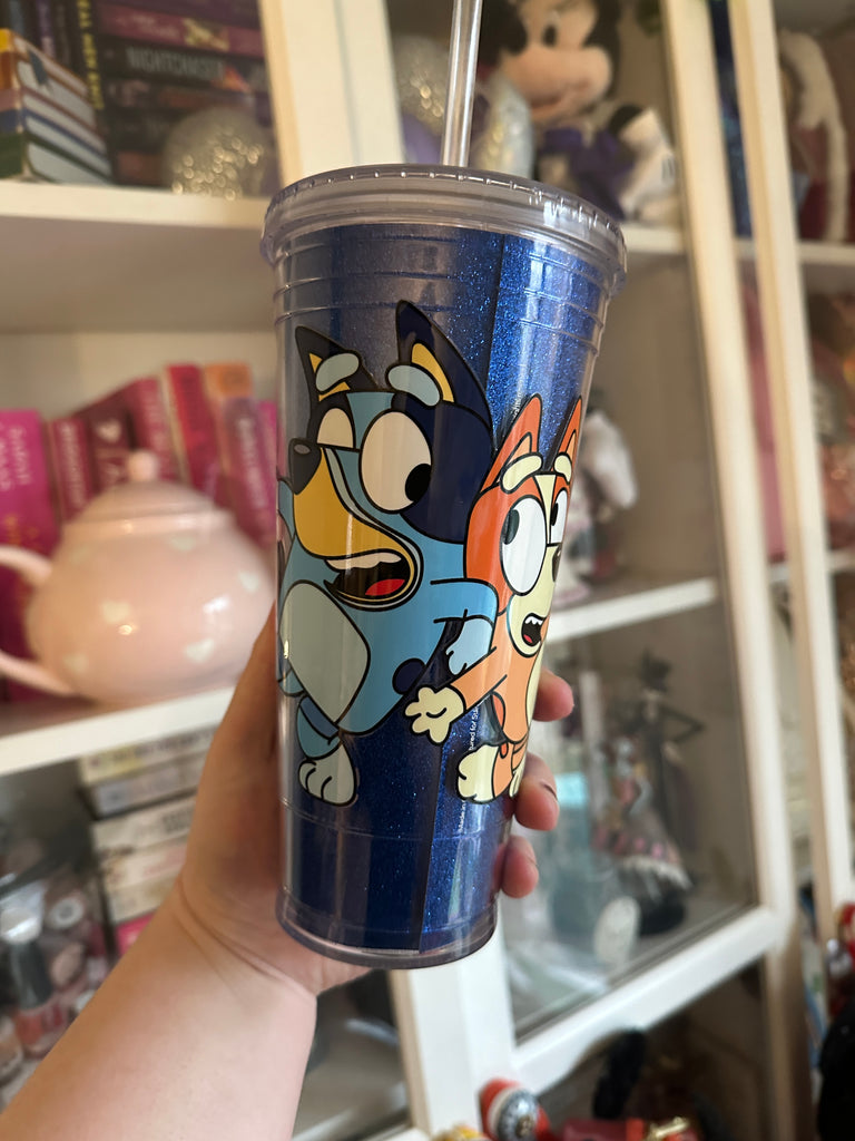 RTS Blue Dog inspired on Royal Blue Glitter Sbux Tumbler