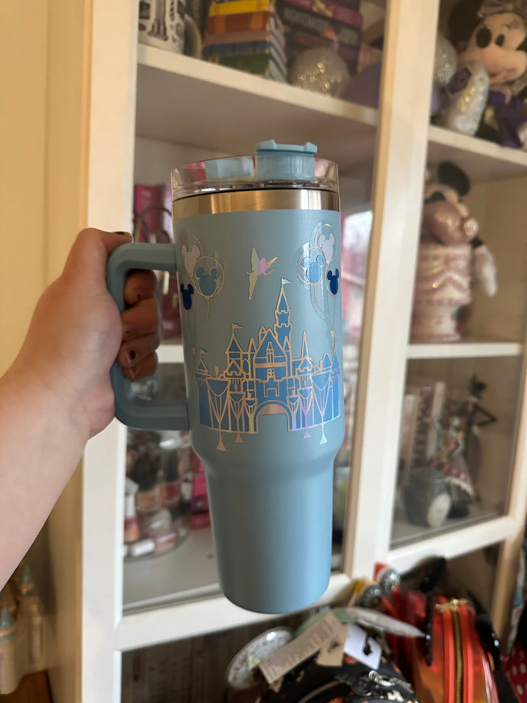 RTS 40 oz Light Blue Tumbler w/ Blue West Castle