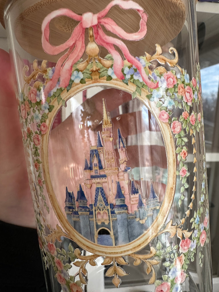 B Grade Dreamy Castle 40 oz Glass Tumbler