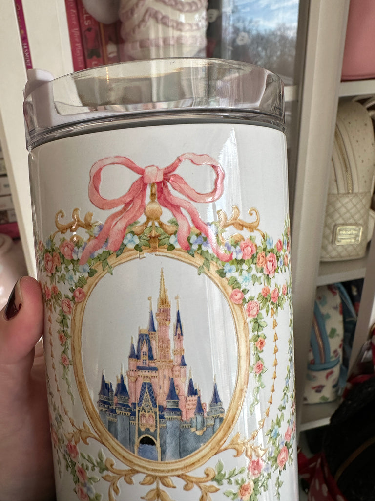 B Grade Dreamy Castle 40 oz White Tumbler