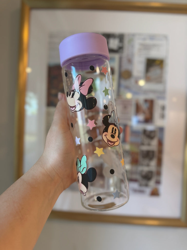 RTS Pastel Minnie Faces 25 oz Glass Can