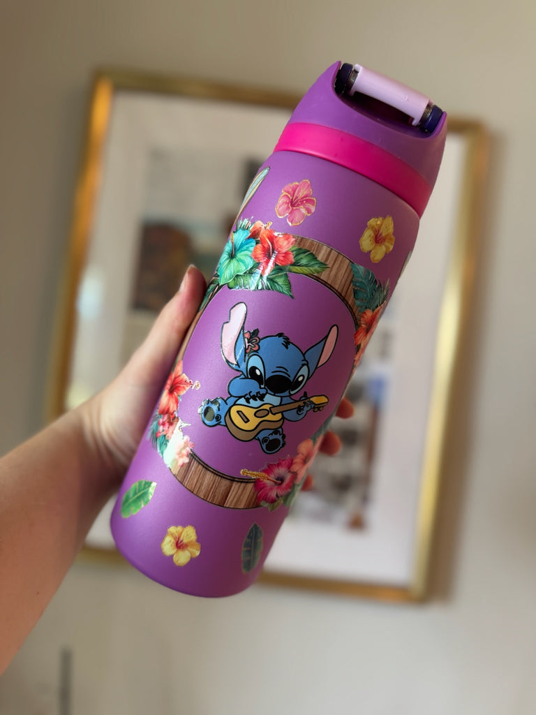 RTS 32 oz Purple Stainless Steel Water Bottle w/ 626 Character Inspired