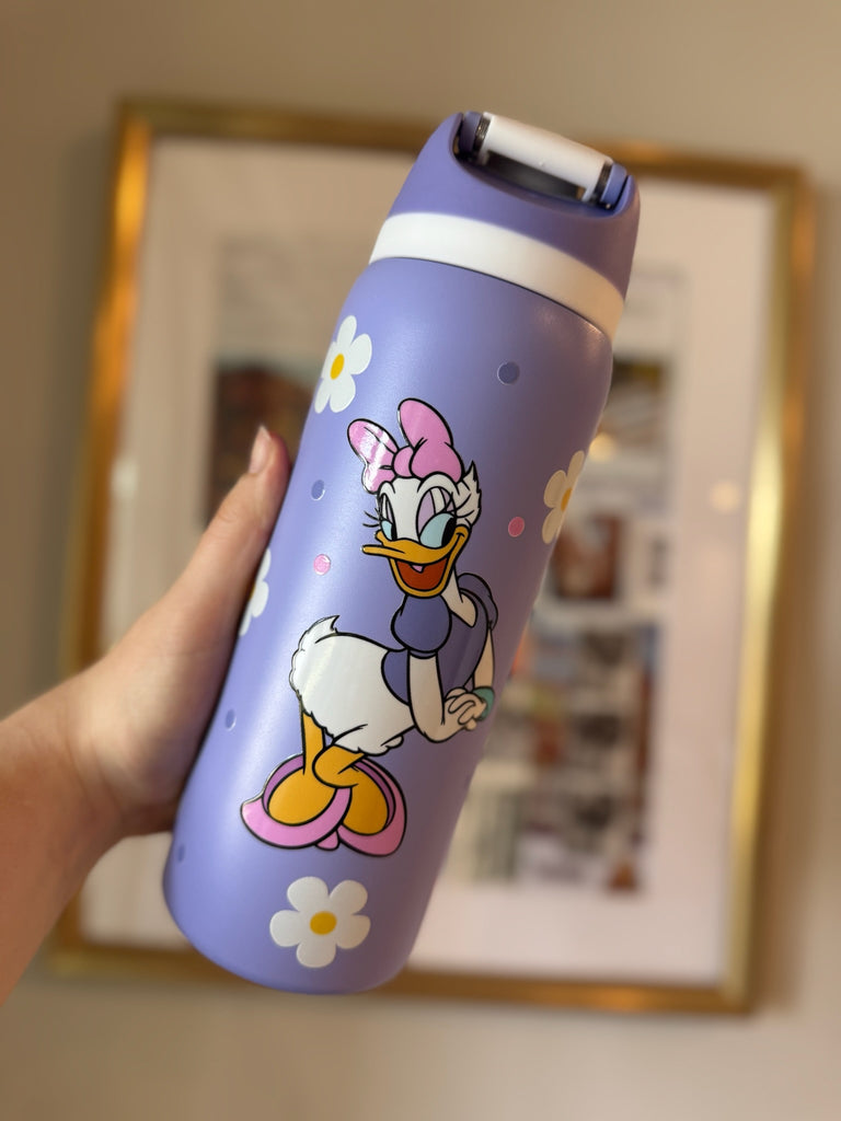 RTS 32 oz Lilac Stainless Steel Water Bottle w/ Daisy Inspired