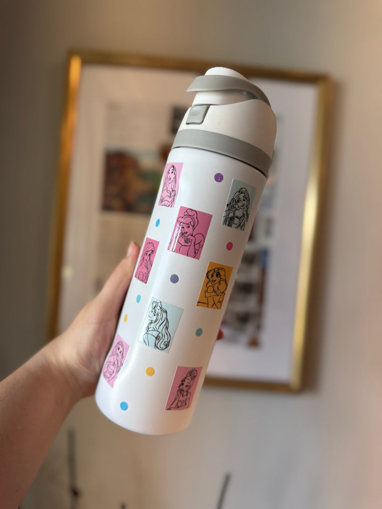 RTS 24 oz Lilac Stainless Steel Water Bottle w/ Princess Inspired