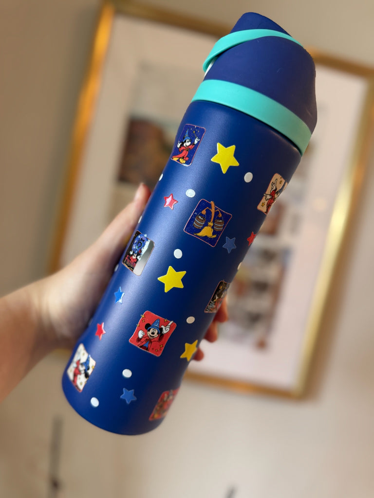RTS 24 oz Royal Blue Stainless Steel Water Bottle w/ Sorcerer Inspired