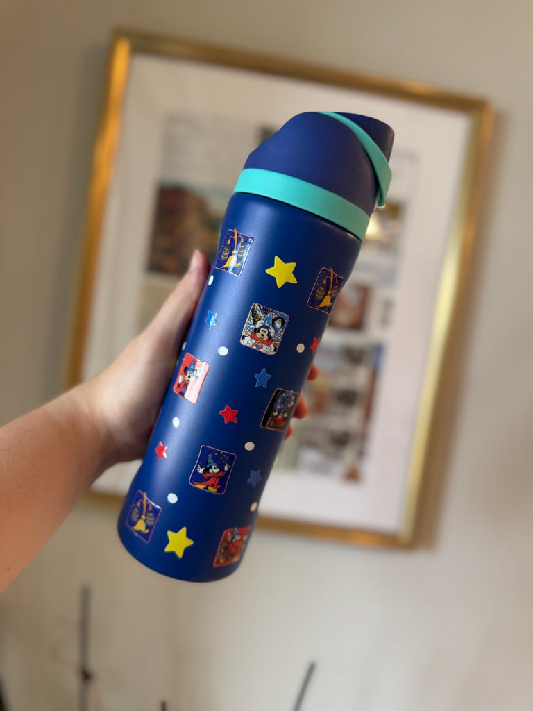 RTS 24 oz Royal Blue Stainless Steel Water Bottle w/ Sorcerer Inspired