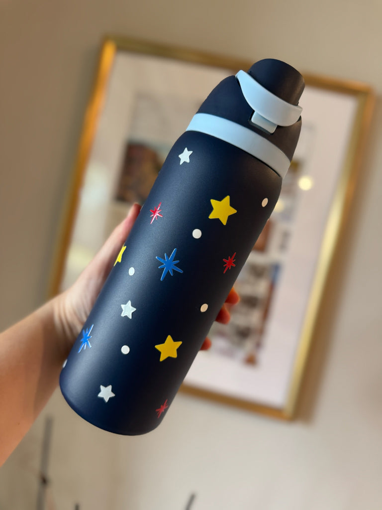 RTS 32 oz Navy Stainless Steel Water Bottle w/ Sorcerer Inspired
