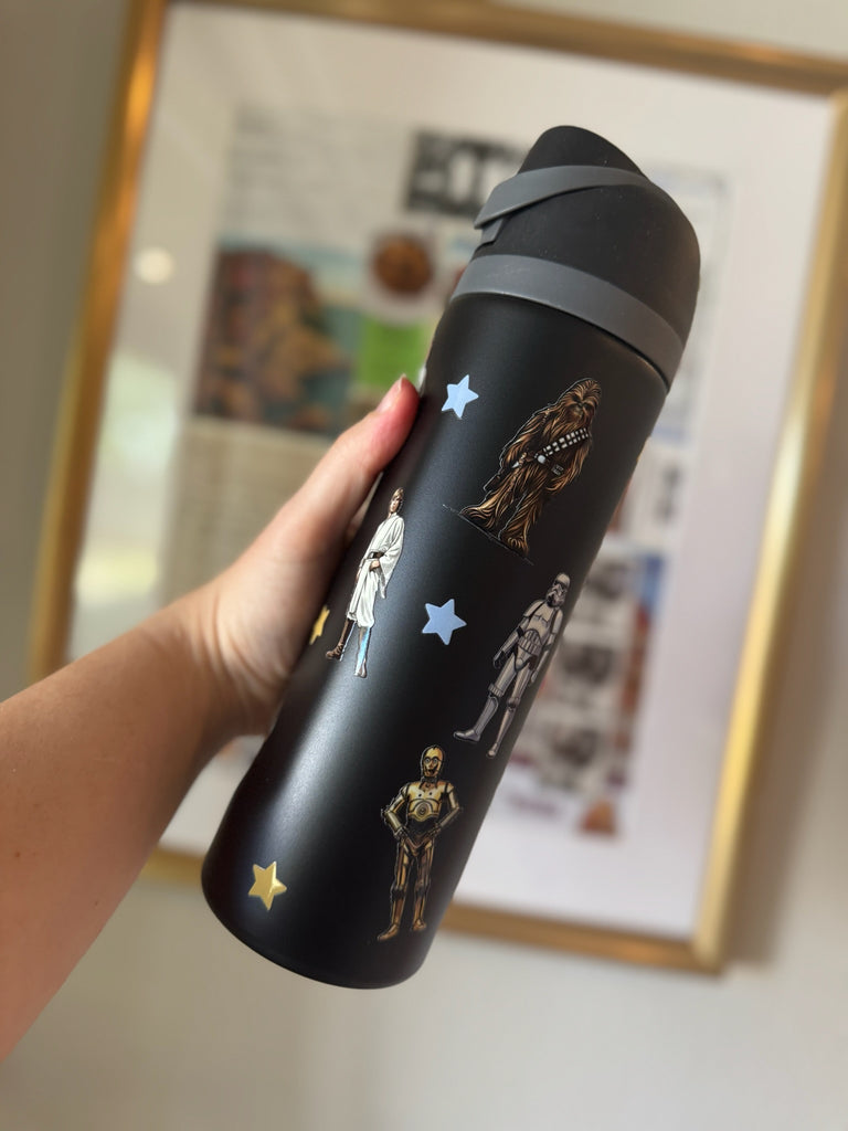 RTS 24 oz Black Stainless Steel Water Bottle w/ Star Movie Inspired