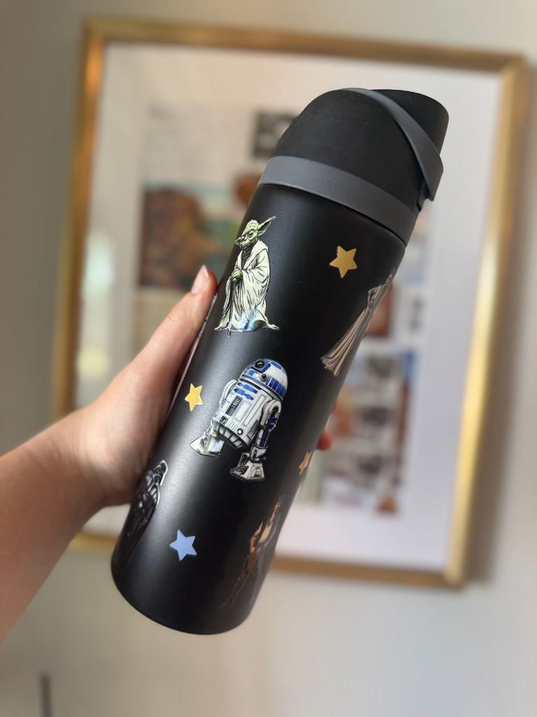 RTS 24 oz Black Stainless Steel Water Bottle w/ Star Movie Inspired