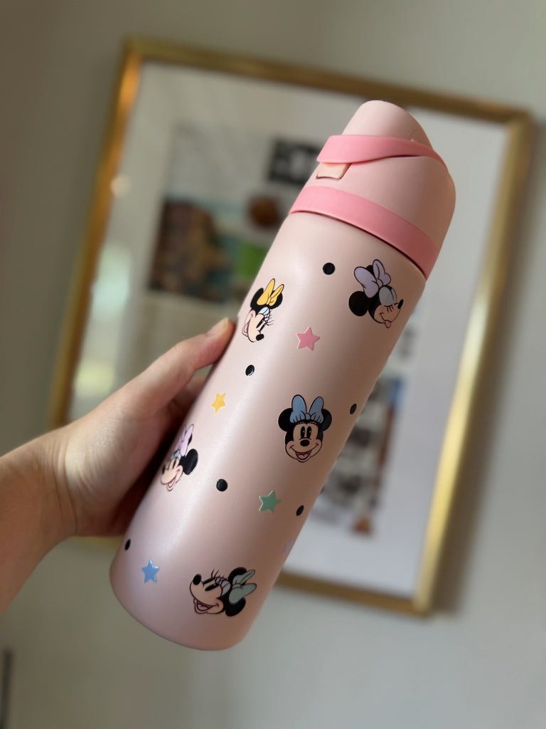 RTS 24 oz Pink Stainless Steel Water Bottle w/ Mouse Inspired