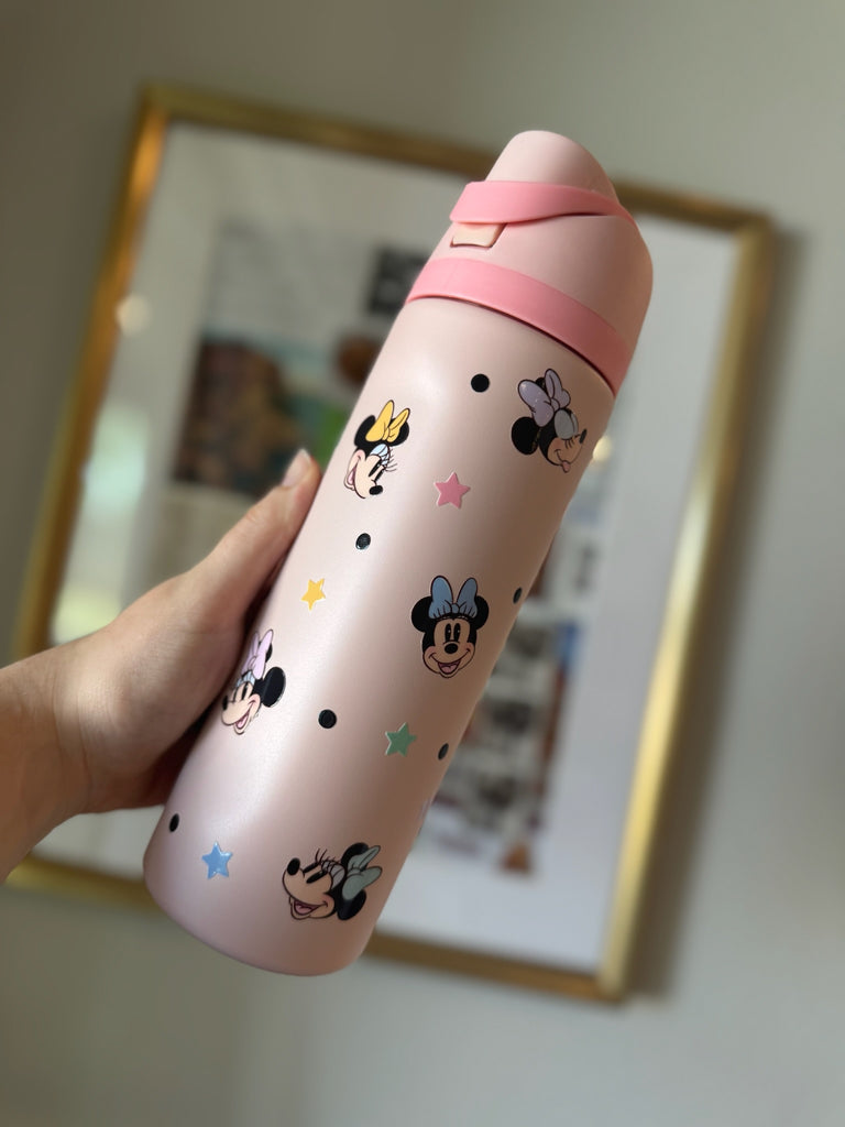 RTS 24 oz Pink Stainless Steel Water Bottle w/ Mouse Inspired