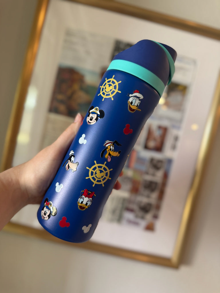 RTS 24 oz Blue Stainless Steel Water Bottle w/ Cruise Inspired