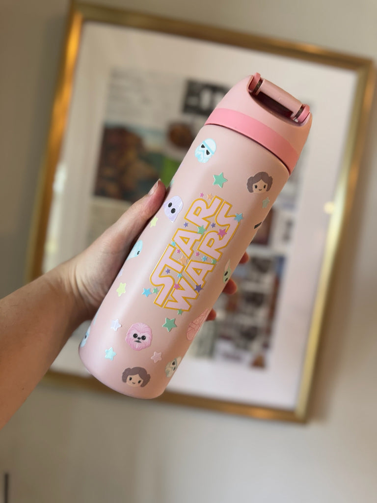 RTS 24 oz Pink Stainless Steel Water Bottle w/ Star Movie Inspired