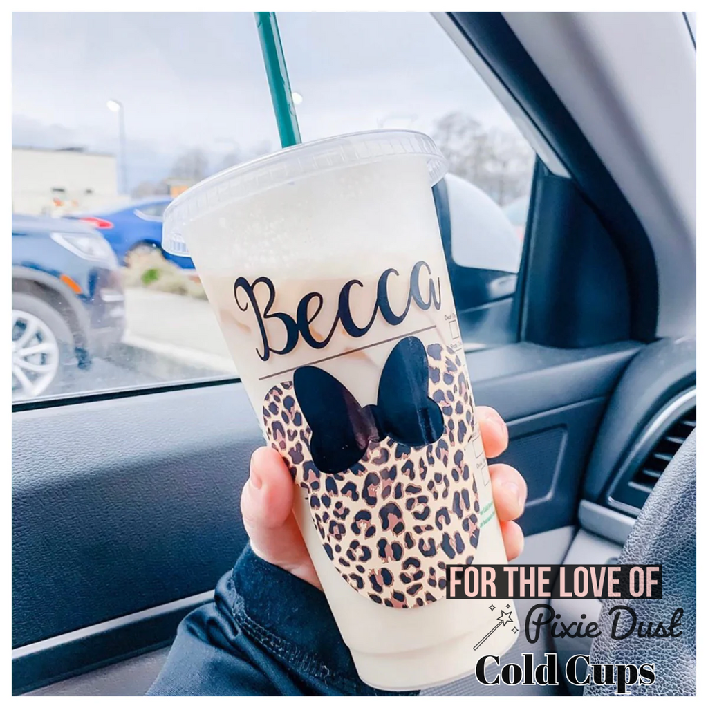 Cheetah Print Mouse Head Cold Cup