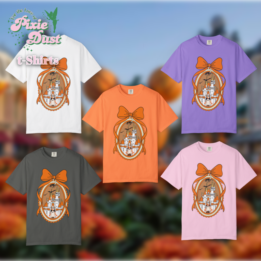 Halloween Castle With Mouse Ghost Inspired Unisex Garment-Dyed Comfort Color T-shirt