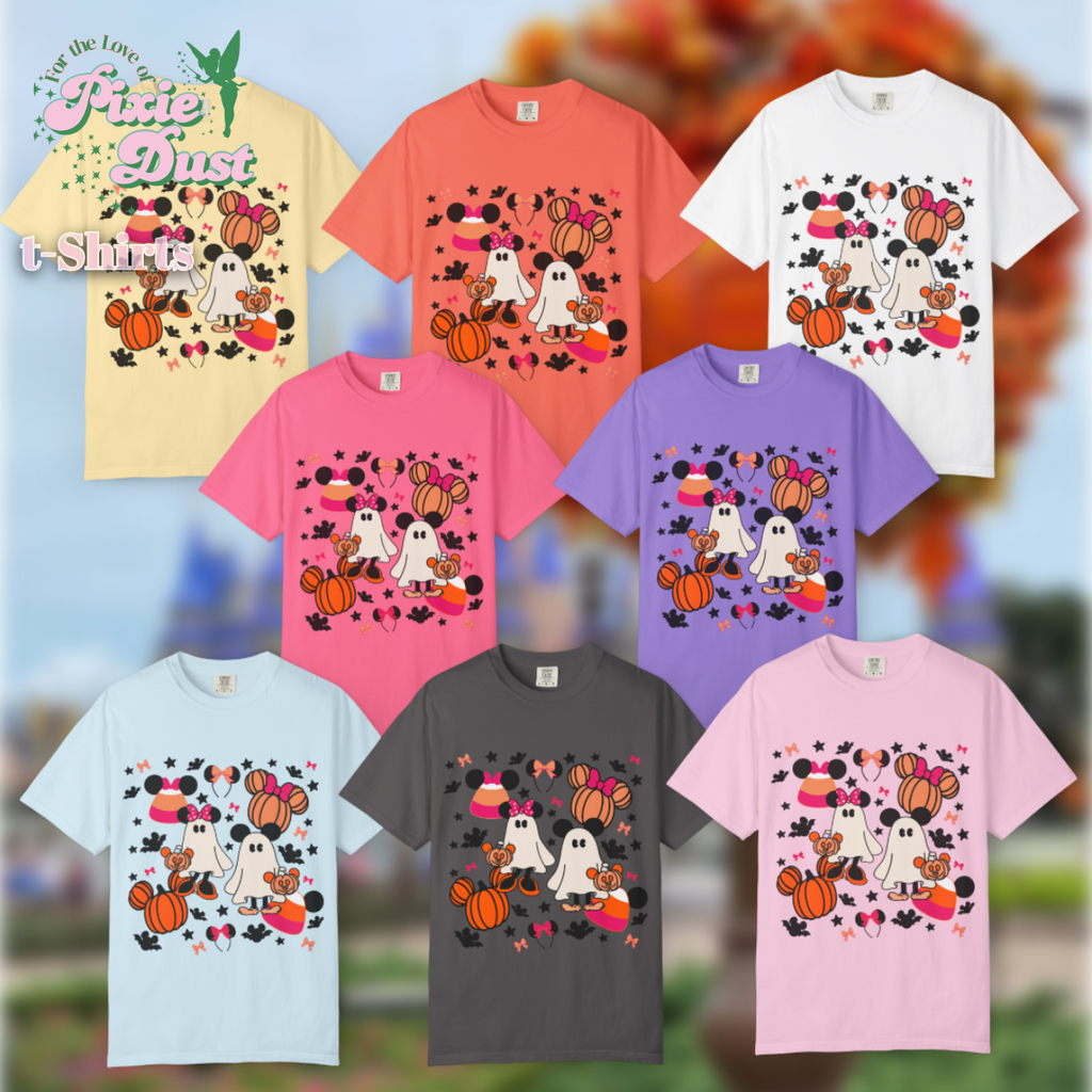 Boo with a Bow Design Inspired Unisex Garment-Dyed Comfort Color T-shirt