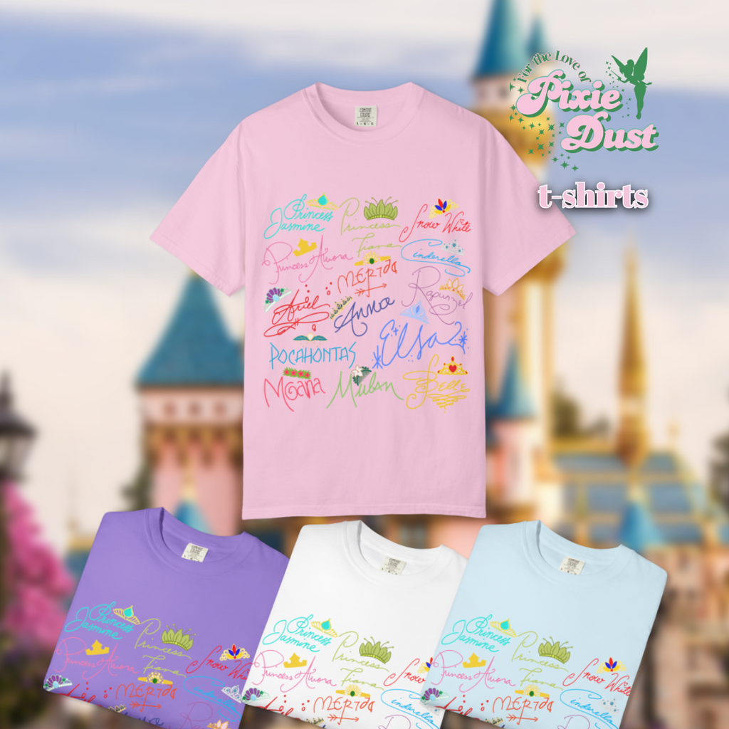 Princess Autographs Inspired Unisex Garment-Dyed Comfort Color T-shirt