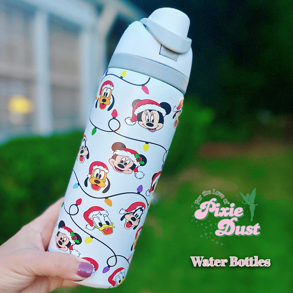 Christmas Lights Inspired 32 oz Water Bottle