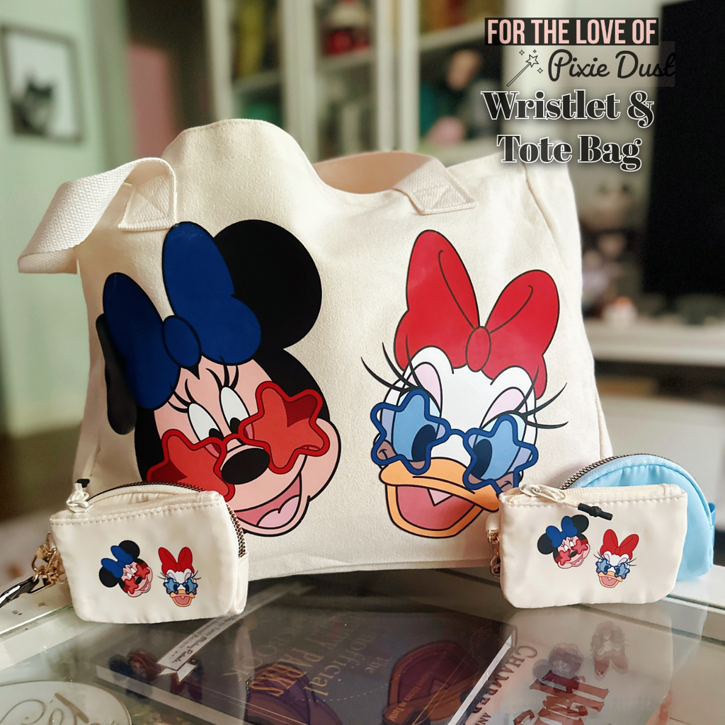 Red, White, and Blue Inspired Dual Wristlet and Tote Bag