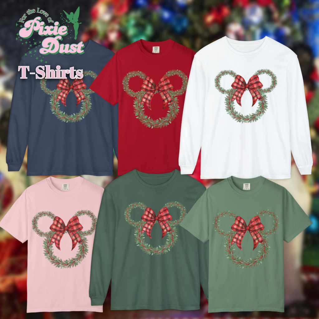 Christmas Wreath Inspired Unisex Garment-Dyed Comfort Color T-shirt