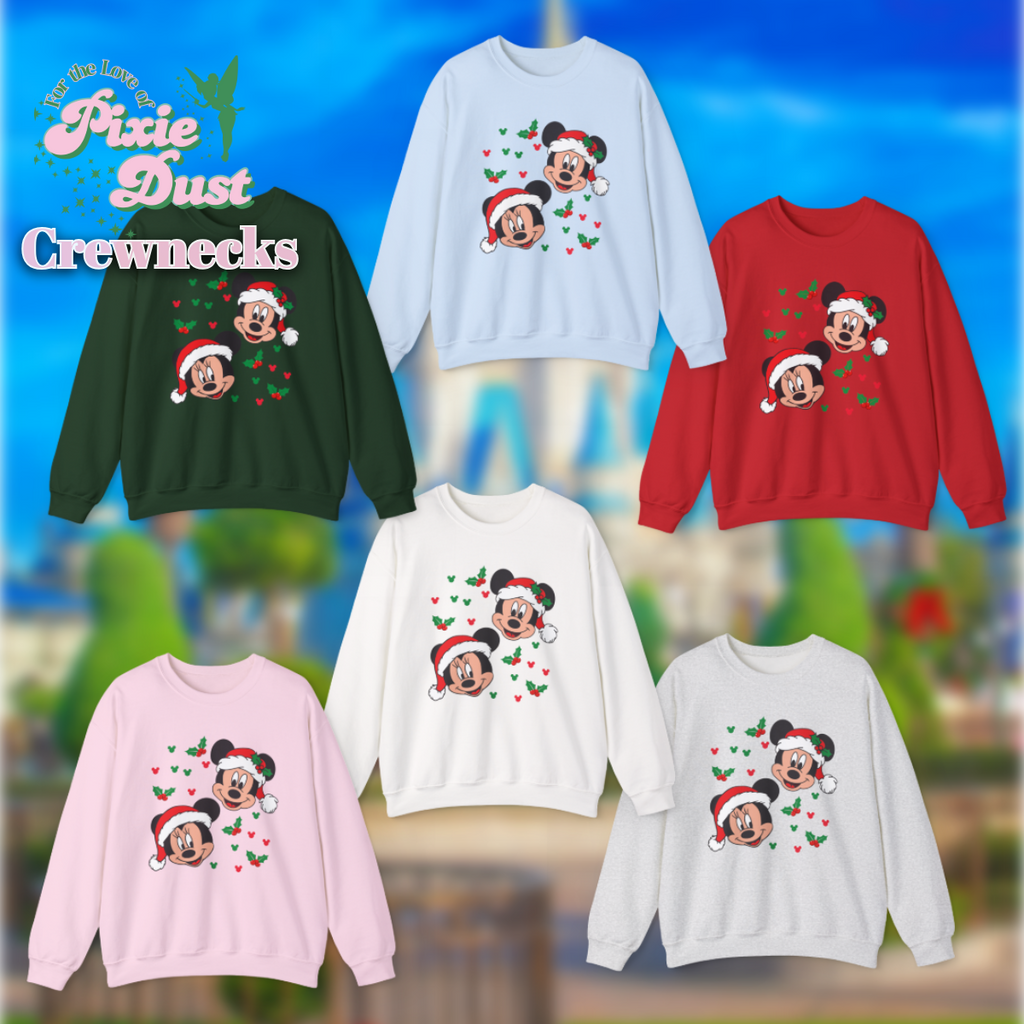 Santa Mouse Couple Inspired Unisex Heavy Blend Crewneck Sweatshirt