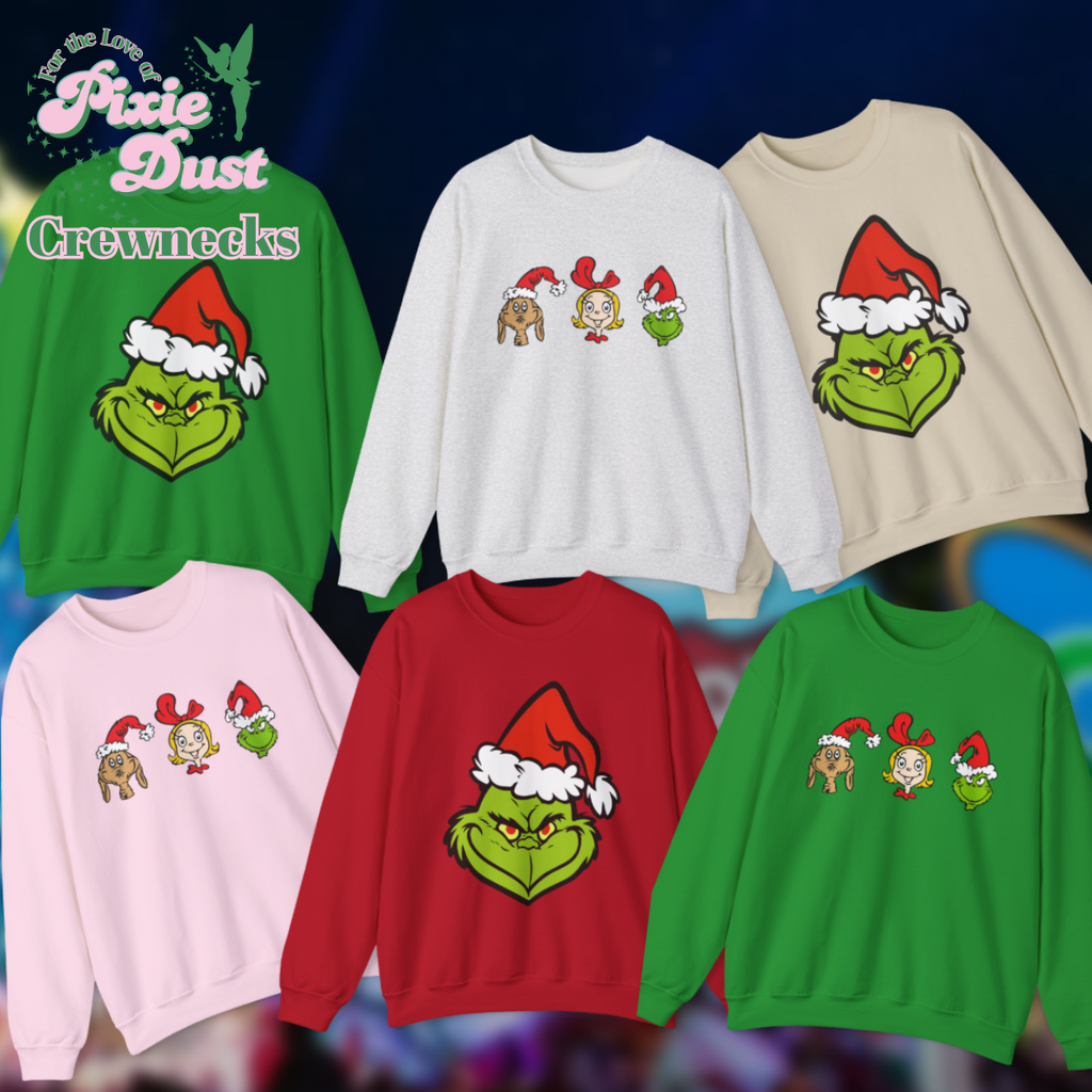 Green Character Christmas Inspired Unisex Heavy Blend Crewneck Sweatshirt