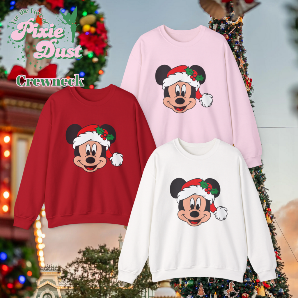 Santa Mouse Inspired Unisex Heavy Blend Crewneck Sweatshirt