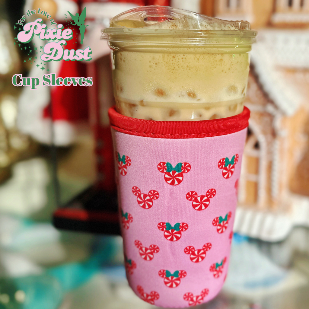 Ready to Ship Peppermint Pink Cup Sleeves/Cozies