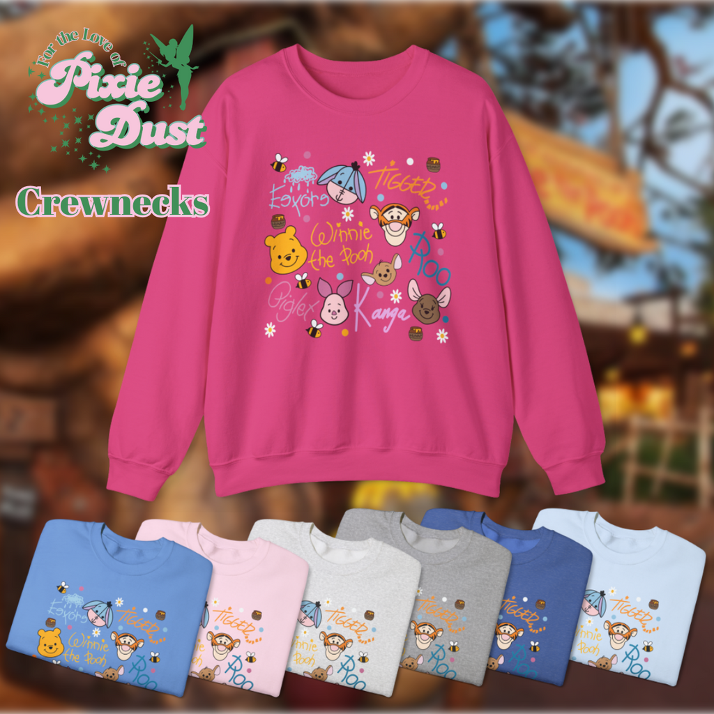 Pooh & Friends Autographs Inspired Unisex Heavy Blend Crewneck Sweatshirt
