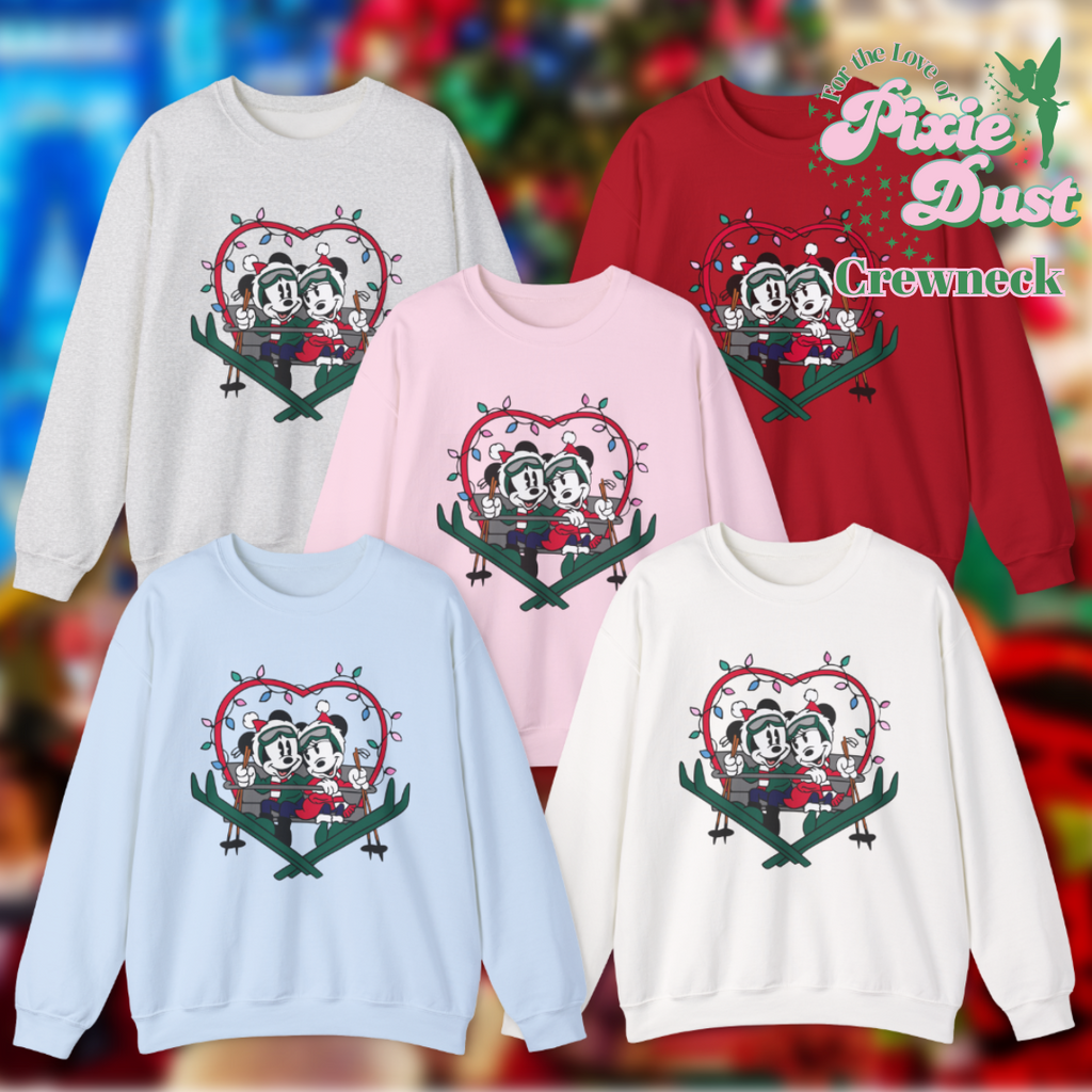 Skiing Inspired Unisex Heavy Blend Crewneck Sweatshirt