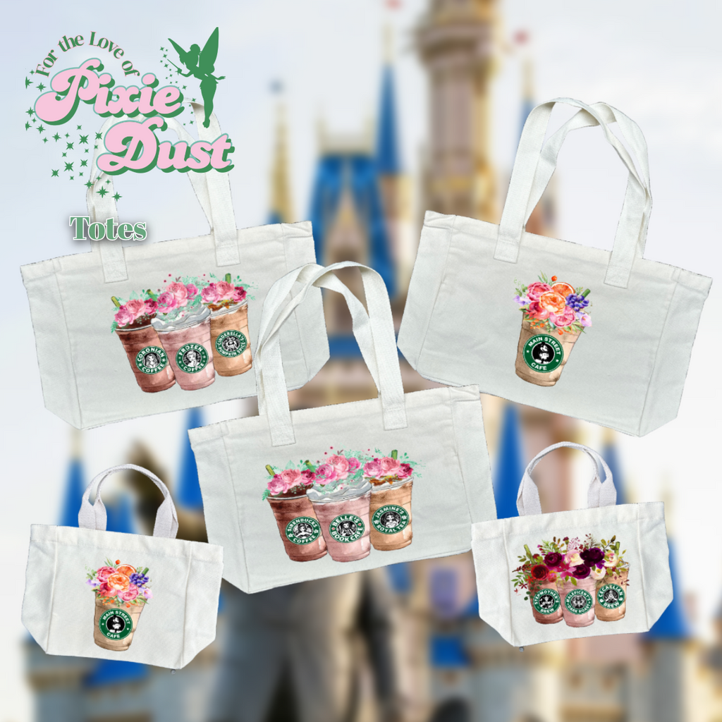 Floral Coffee Tote Bag